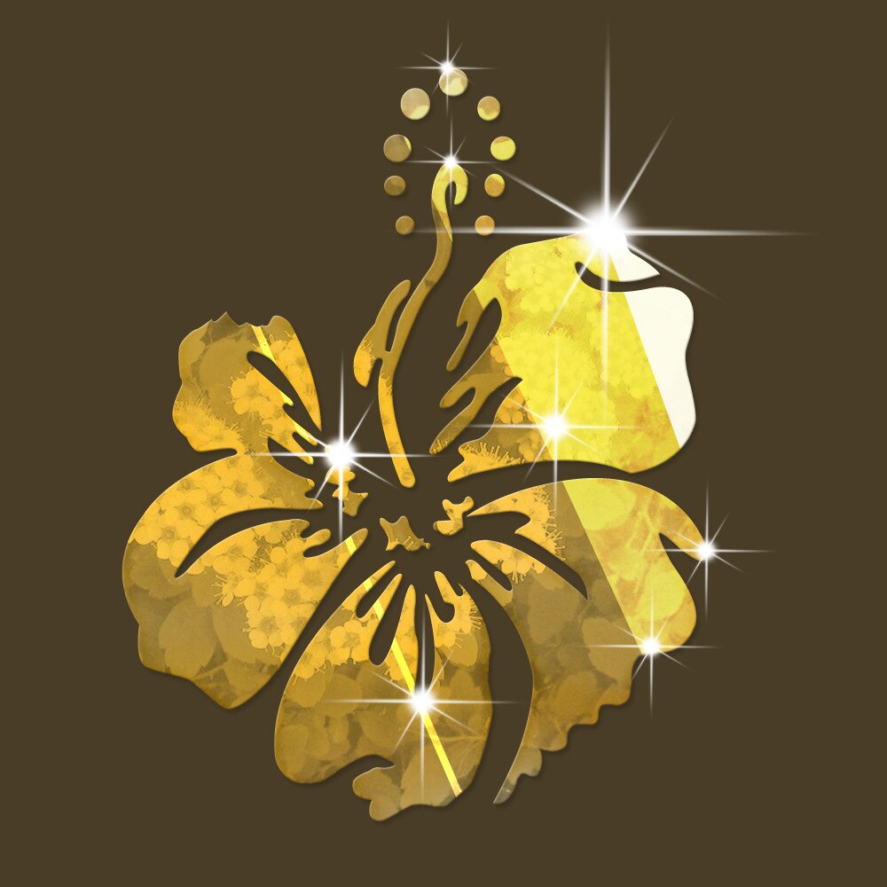 Jm069- bloemige driedimensionale kristalspiegel muursticker, eenvoudig europees en amerikaans, verwijderbaar