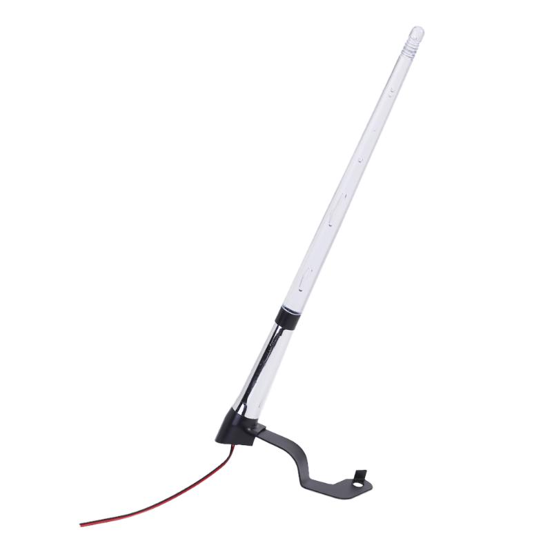 Antena de coche Universal DC 12V, antena de luz externa portátil FM, poste de bandera, señal de luz LED, AM, FM, estilismo para coche