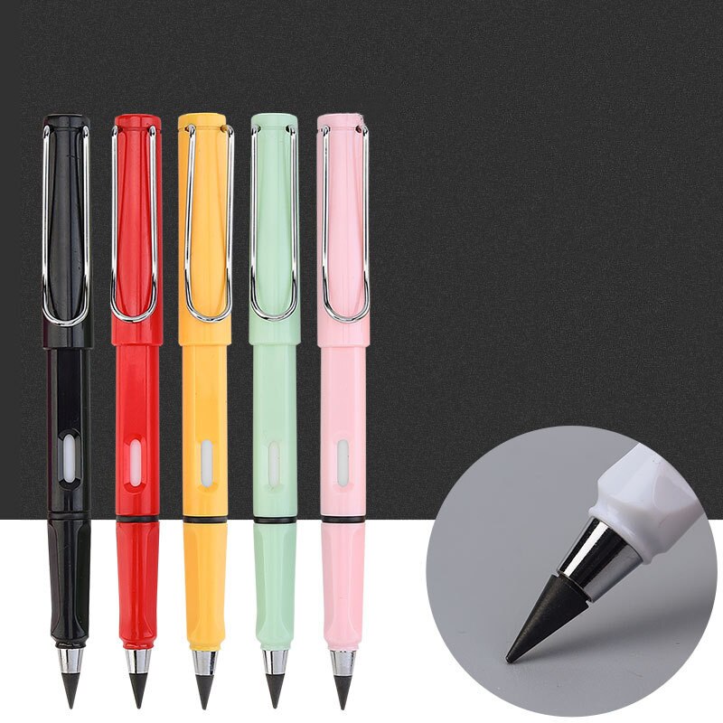Crayon éternel écriture illimité, stylo de croquis d'art d'écriture pour enfants, stylos de peinture sans encre, papeterie fournitures scolaires
