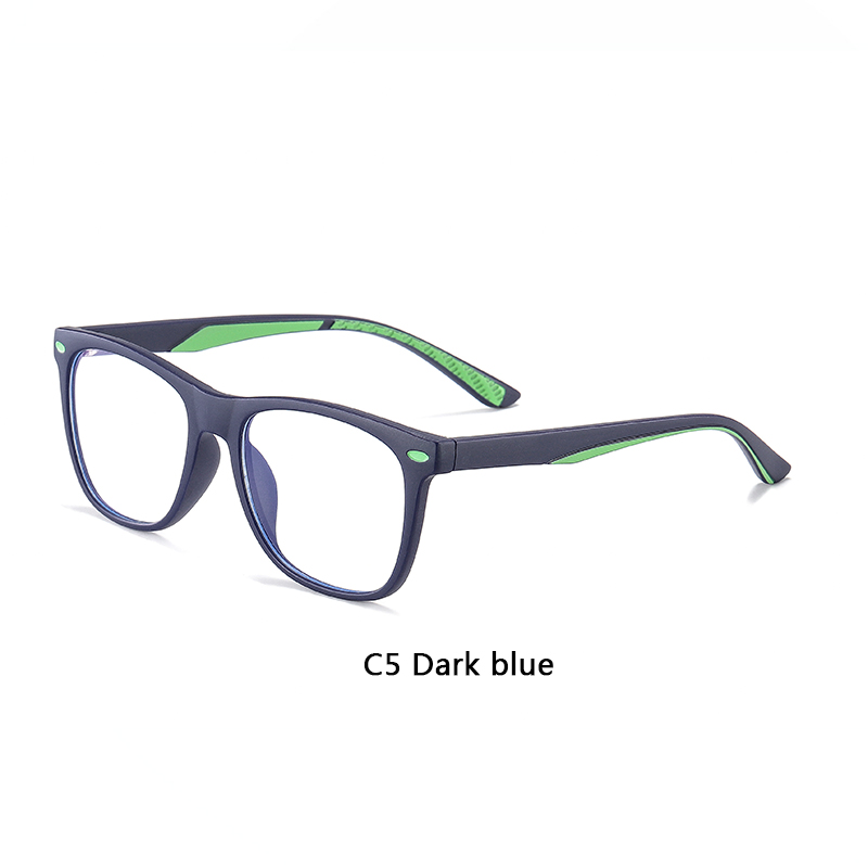 AIMISUV Anti Blau Licht Blockieren Gläser freundlicher Rahmen Platz Gläser Acetat Klar Objektiv UV400 Computer freundlicher Brillen: C5