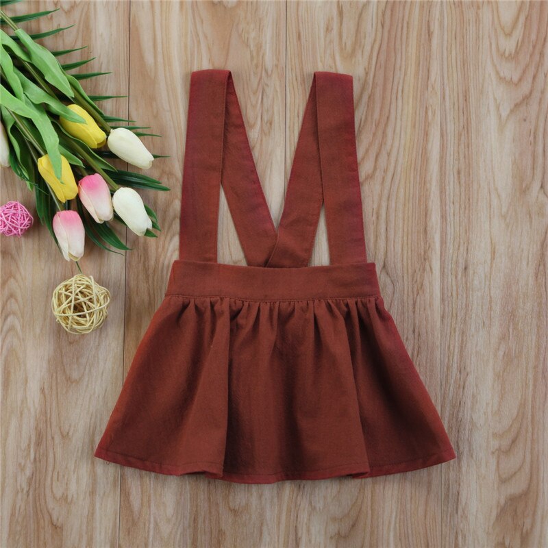 6M-3Y Style Newborn Baby Girls Brace Skirt Party Tutu Sleeveless Skirt Overalls Skirt