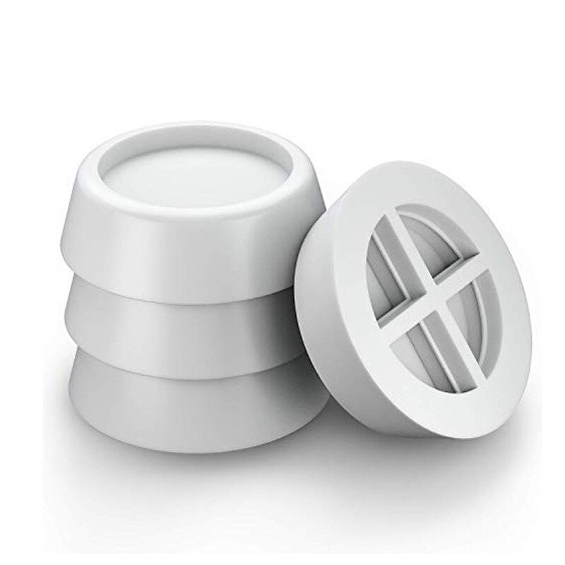 4Pcs White Washing Machine Foot Pads for Anti-vibration Washer and Dryer Anti Slip Mat Rubber Isolation Feet: Default Title