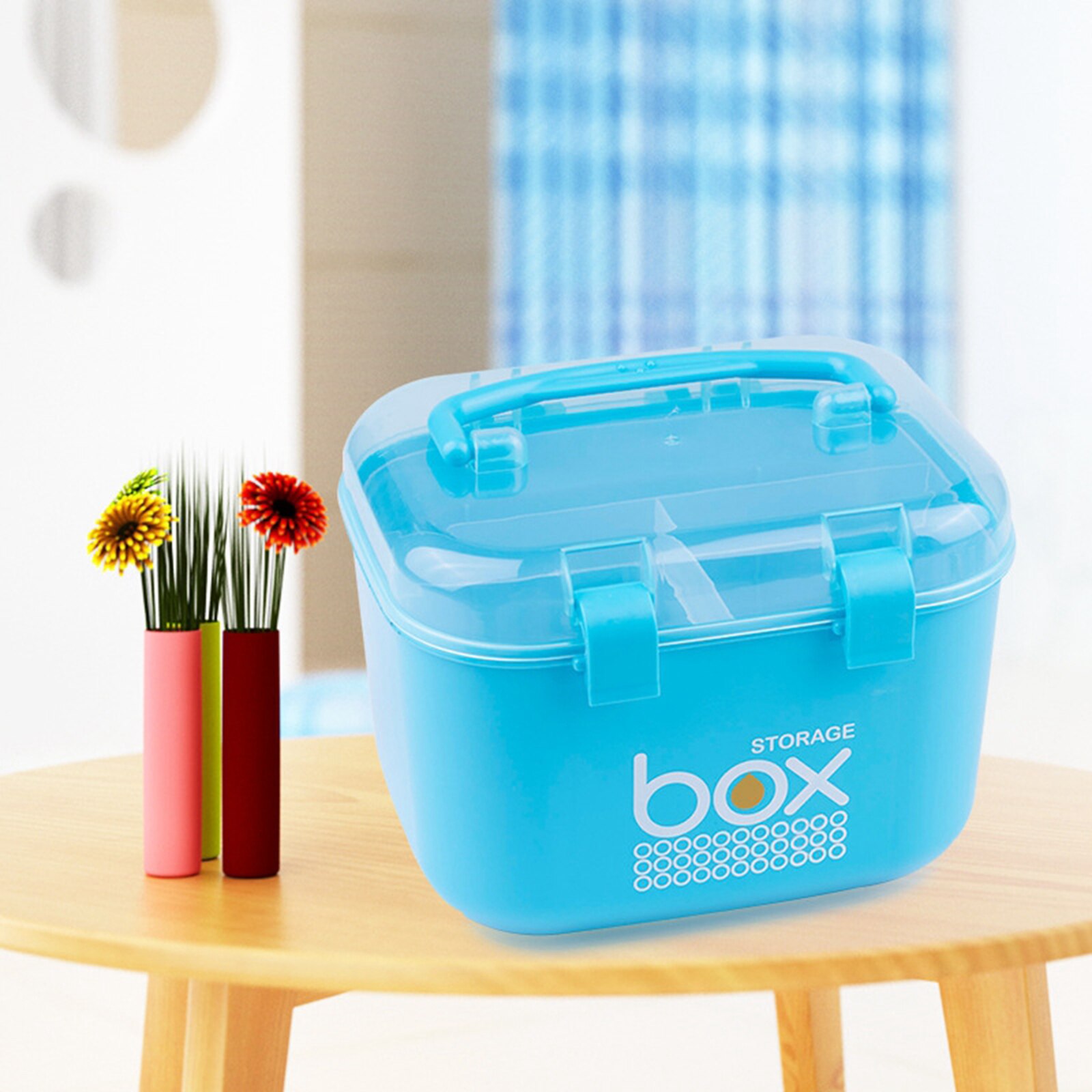 Plastic Bobbin Storage Box Sewing Thread Container Art Craft Organizer A