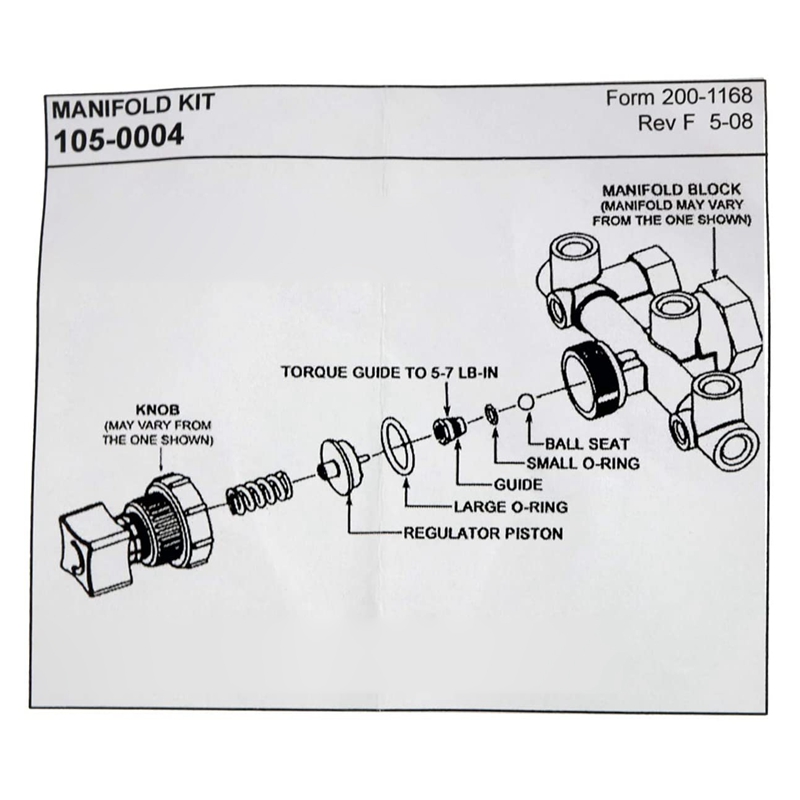 Air Compressor Regulator Manifold Repair Kit For Sanborn Coleman Powermate 105-0004