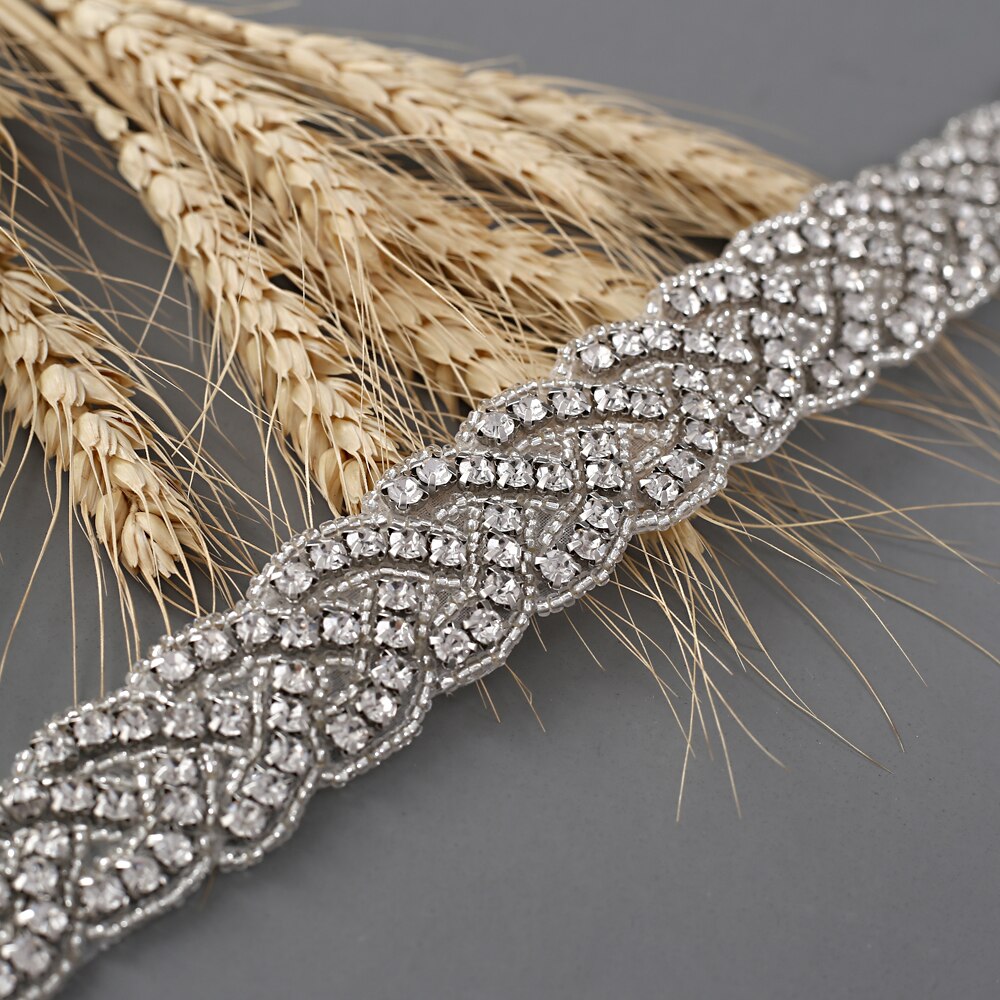 Handgemaakte strass bruidsaccessoires riem trouwjurk riem huwelijksriem bruidslint riem bruidssjerp gala riem scs 216- s