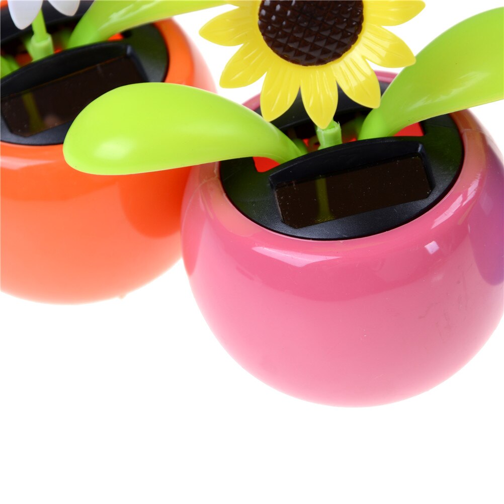 neue Solar- angetrieben kippen Klappe Tanzen Blume Für Auto Dekor Automatische Tanzen Blume Spielzeug