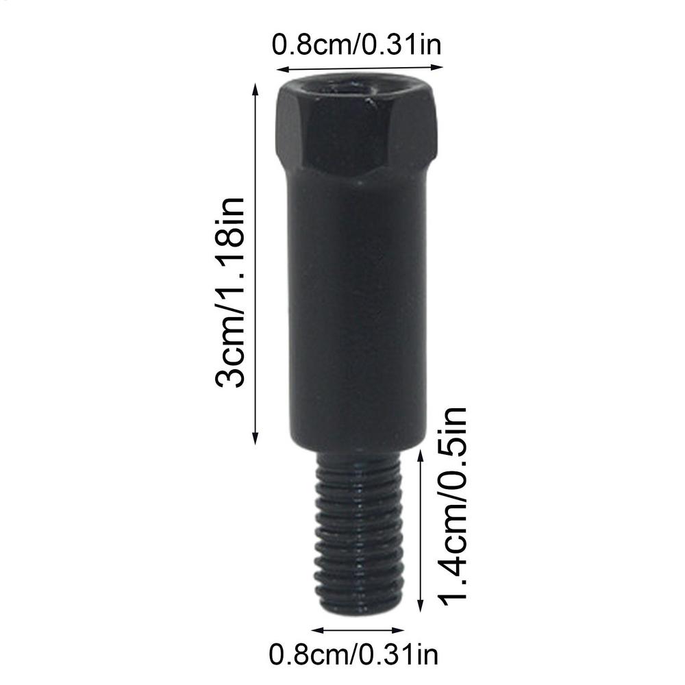 1PC Zwarte Motorfiets Spiegel Adapters 8MM Achteruitkijkspiegels Conversie Bolt Met de klok mee Anti-klok Rechts Links Draad accessoires: WHITE