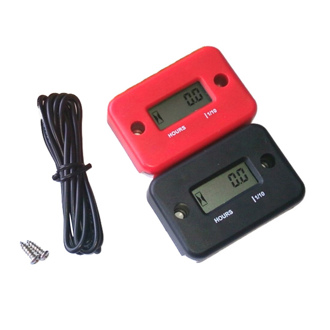 1 Pcs Inductieve Digitale Urenteller Waterdichte Lcd Display Voor Bike Motorcycle Atv Sneeuwscooter Marine Boot Ski Dirt Gas motor