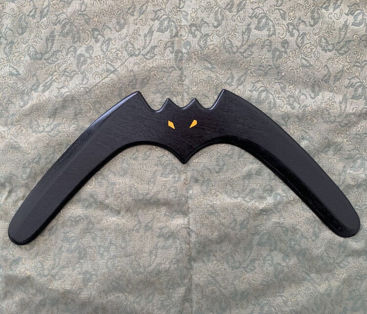 Bat Handmade Wood Wooden Throw And Catch UFO Boomerang Flying Saucer Disc