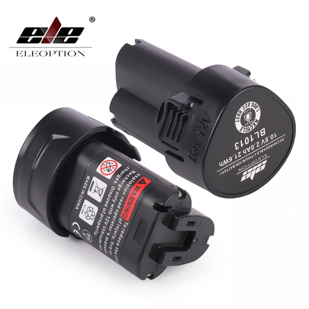 Eleoption 10.8V 3000Mah Lithium Batterij Voor Makita BL1013 TD090D TD090DW LCT203W LCT204 194550-6 &amp; 2000Mah