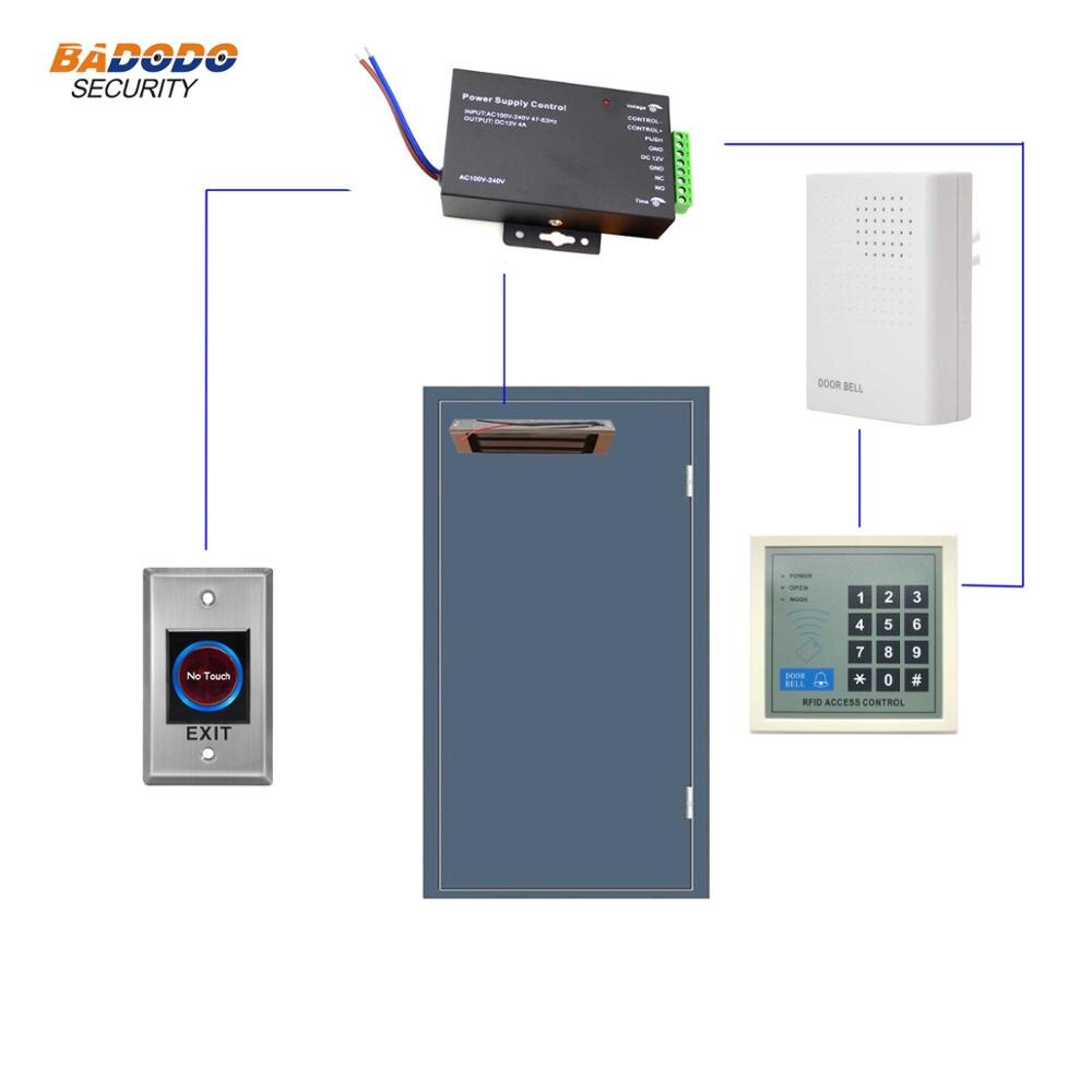Access control Kit with standalone controller electric magnetic lock 180/280Kg for single door home office lock security system: Kit3