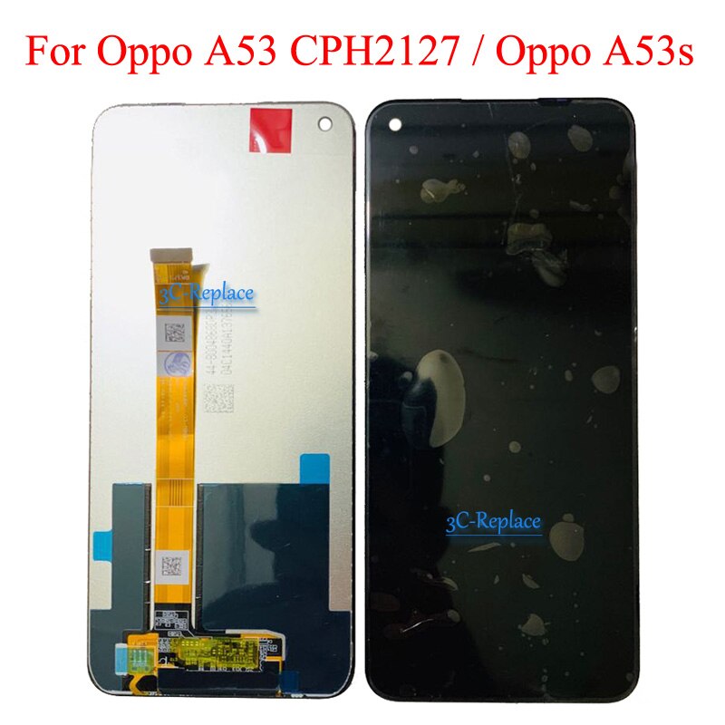 Nero originale da 6.5 pollici per Oppo A53 2020 CPH2127 Display LCD Touch Screen Digitizer sostituzione gruppo per Oppo A53s 2020