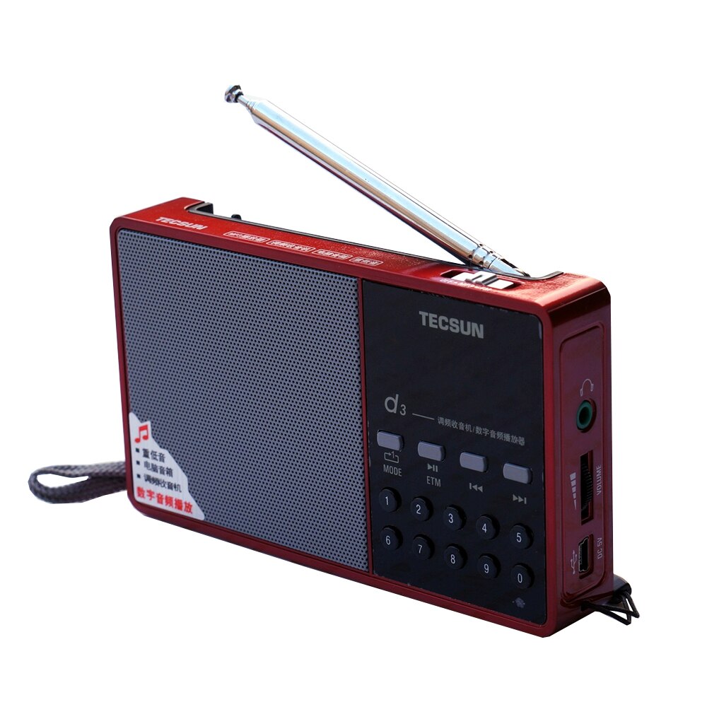 TECSUN D3 FM Radio Digital Audio- Lautsprecher FM 64-108 MP3 Spieler FM Radio Mit Stecker-in Karte tragbare Internet FM Radio