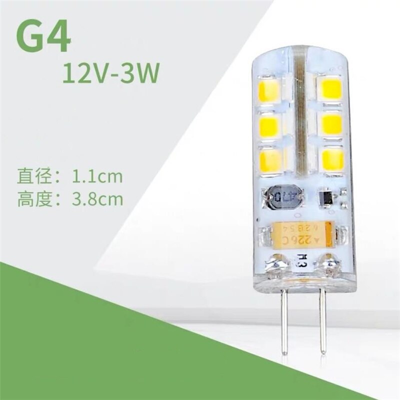 G4 12V 2/3/4/5W Halogen Bulb 5pcs/set High Brightness Energy Saving Illumination Lamps Warm White Halogen Bulbs E11885: 3W