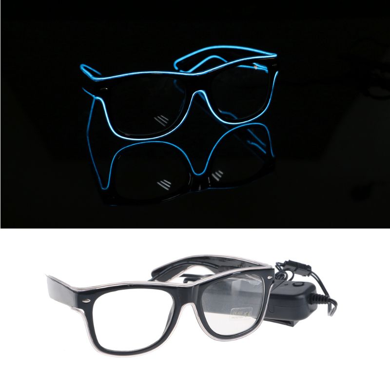 EL Wire Goggles Glow Cool Glasses LED Luminous Sunglasses Party Glasses For Kids Party Club Stage Disco