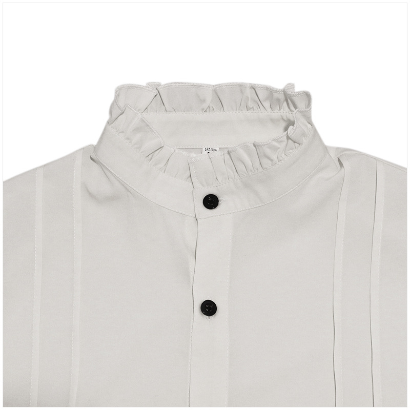 Chemise à manches longues pour homme, vêtement gothique à volants, style Vampire, médiéval, victorien, Steampunk, pour adulte, Costume d&#39;halloween