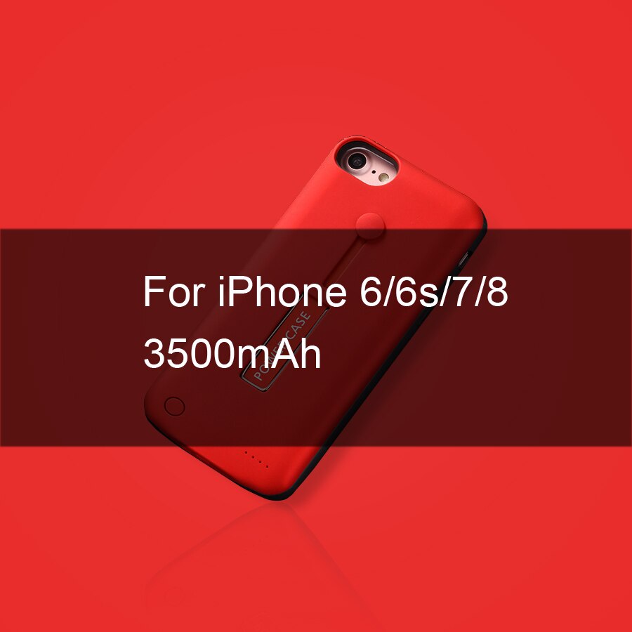 10000mah Ultra Slim Power bank For iPhone 6S 6 7 8 plus case Battery Charger Case For iPhone X XS MAX XR PowerBank Charging Case: Red For i6 6s 7 8