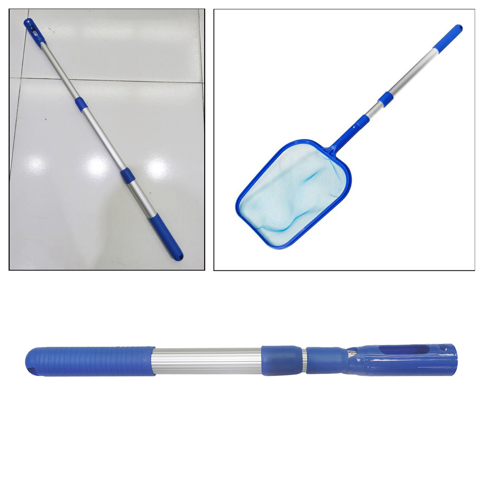 Aluminum Swimming Pool Telescoping Handle Pole for Skimmer Rake
