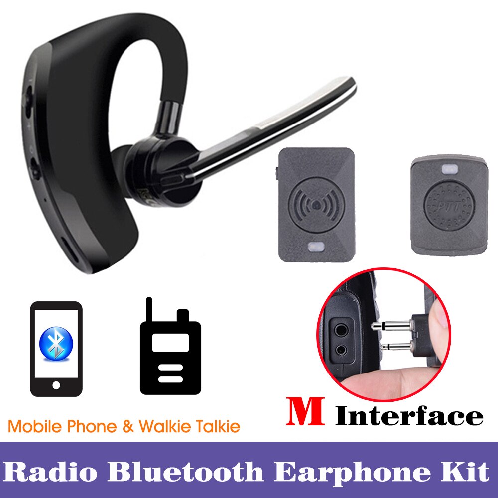HUOSLOOG – talkie-walkie Bluetooth, casque d'écoute sans fil, prise M, Radio bidirectionnelle, écouteurs pour MOTOROLA: M PLUG