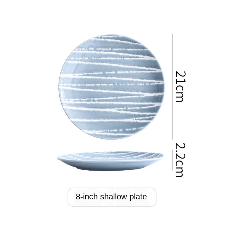 Europese Relief Stijl Diner Platen Eetkamer Plaat Portie Schotel Ronde Plaat Cake Lade Westerse Steak Ronde Lade Keuken Plaat ZH632: color15