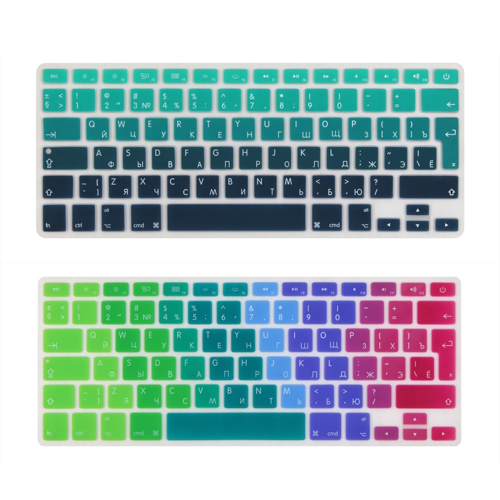 Russische EURO Voer alfabet Toetsenbord Cover Stickers Protector macbook 13.3 Mac Boek Air13 inch A1466 A1369