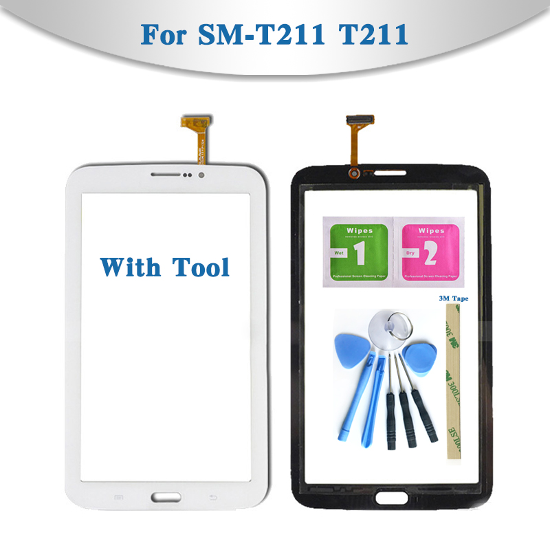 For Samsung Galaxy Tab 3 7.0 SM-T210 T210 and SM-T211 T211 Tablet Touch Screen Digitizer Sensor Front Outer Glass Lens Panel