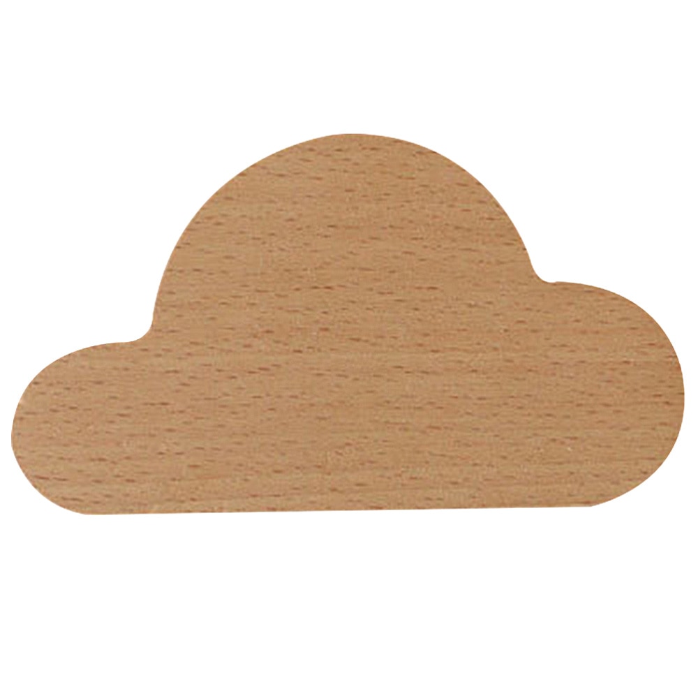 1Pc Magnetic Wooden Key Holder Cloud Shape Fridge Magnet Key Hook Organizer Chain Ring Modern Key Hook for Home Office Hotel: Default Title