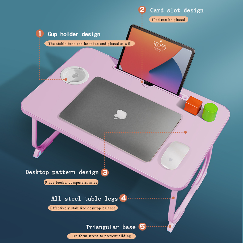 DIY Portable Folding Table For Laptop Solid Color Simple Folding Table Board Waterproof Multifunctional Table Table Picnic Table
