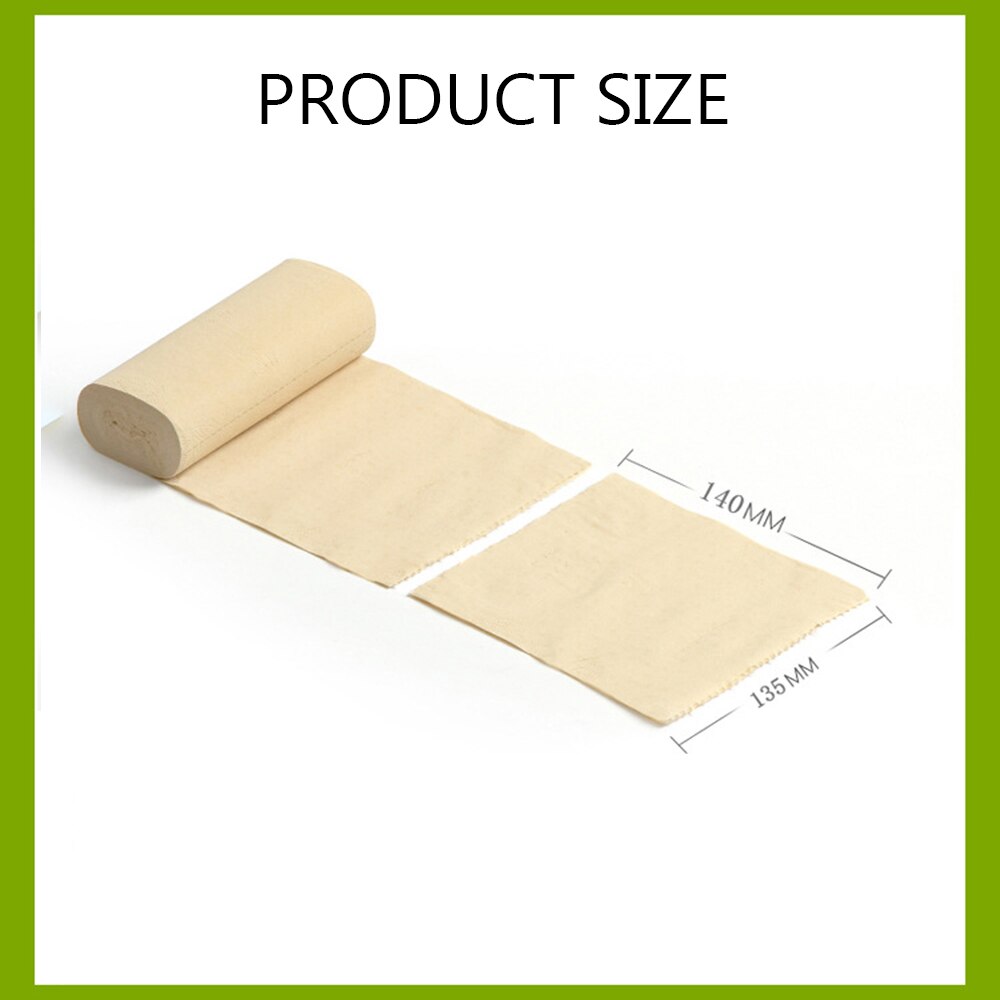 12 Rolls Skin Friendly Bamboo Toilet Paper Tissue Household Bathroom 3 Layer Primary Colour Soft Kitchen Roll Paper