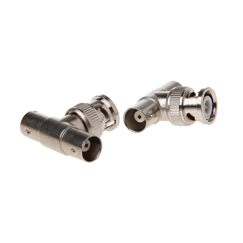 2 Stuks Bnc Mannelijk Naar 2 Vrouwelijke T Type Connector Adapter Voor Cctv Surveillance Systeem