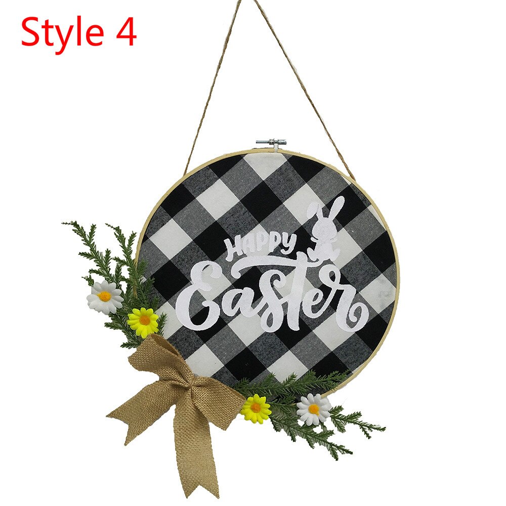 Restaurant Welcome Sign Home Decor Crafts Outdoor Garland Round Hanging Wreath Festival Supplies: Style 4