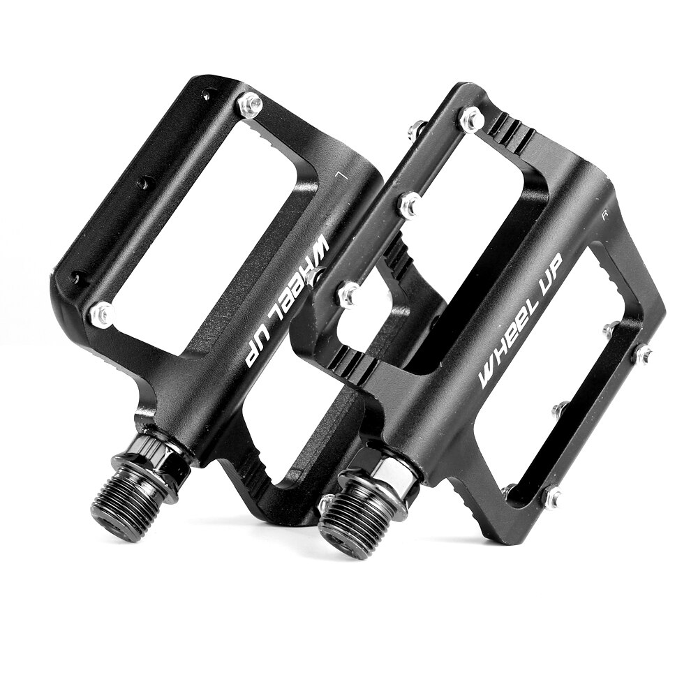 Pedales antideslizantes para bicicleta de montaña, de aleación de aluminio y fibra de nailon con volante y soporte para 2 uds.