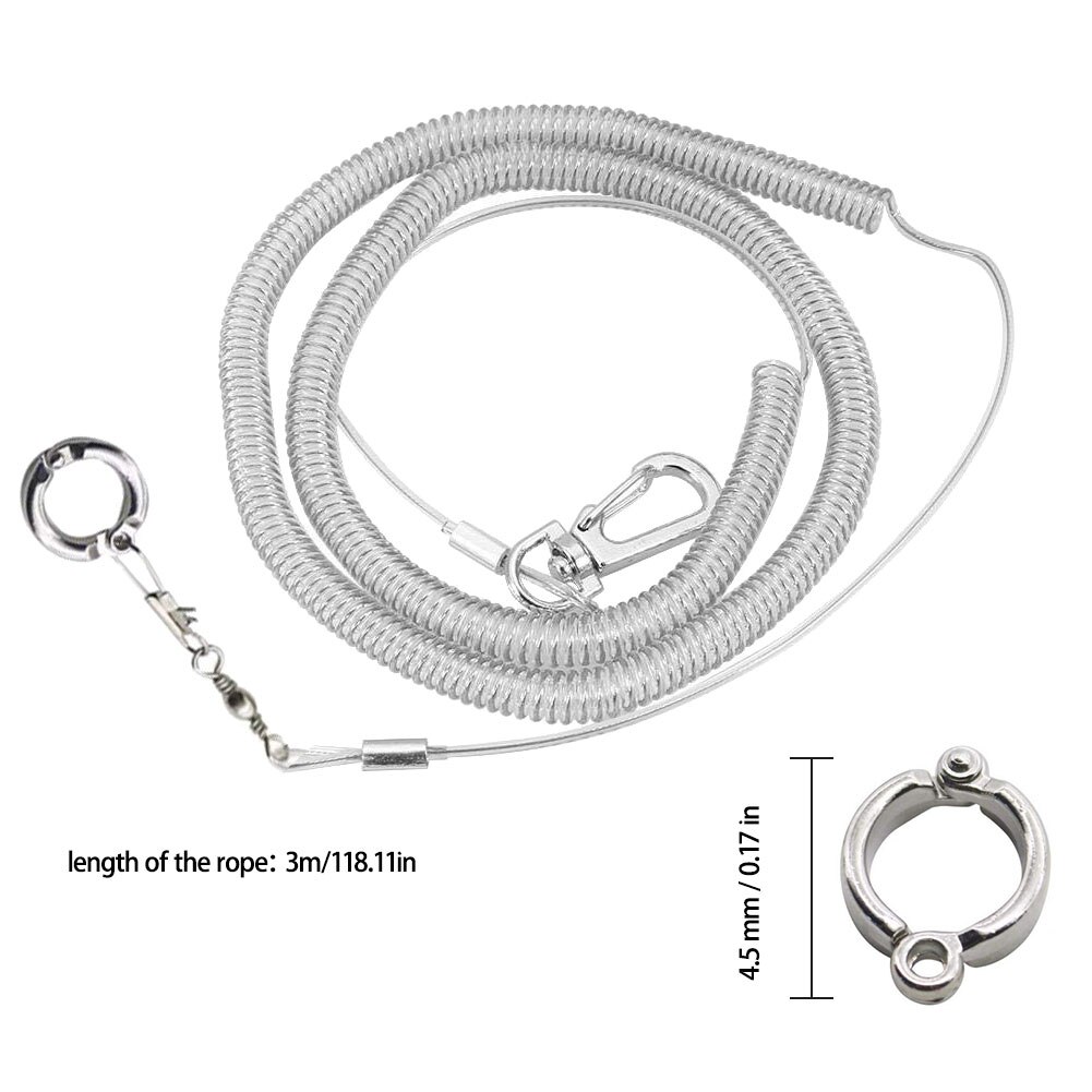 3M Papegaai Vliegende Touw Met Been Ring Outdoor Vlucht Training Touw Met Ultra Lichte Training Touw Met Meerdere Specificaties: 1pc 4.5mm