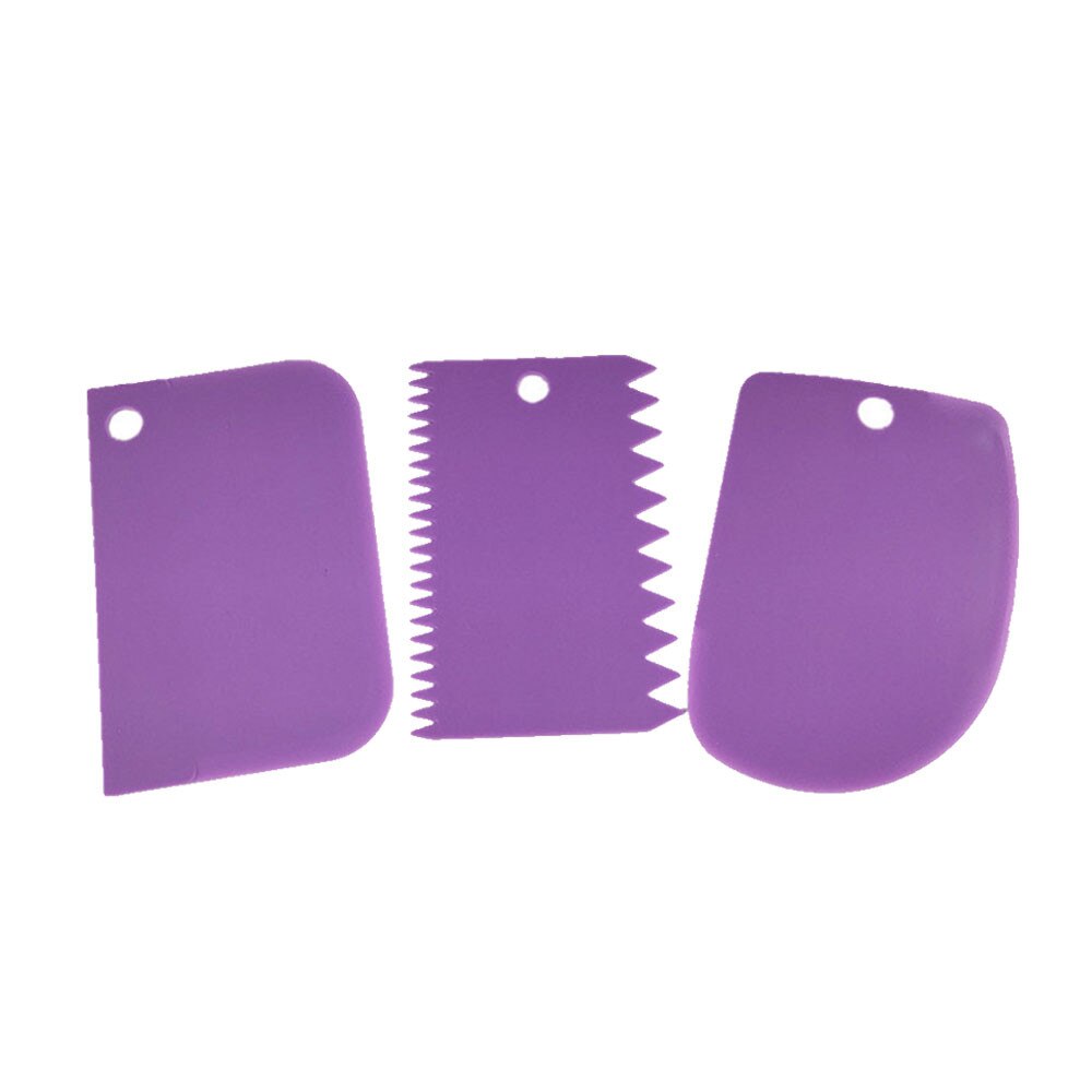 Taart Schraper Plastic Deeg Icing Fondant Schraper Bakken Tools Cake Decorating Keuken Молды Силиконовые: Paars