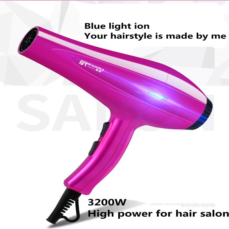 4000W Powerful Hair Dryer Fast Styling Blow Dryer And Cold Adjustment Air Dryer Nozzle For Barber Salon Tools