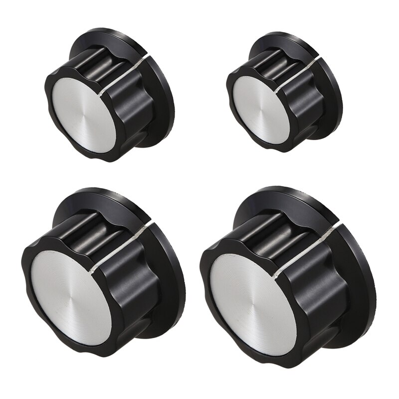 1pc sølv tone topp potensiometer volumkontroll dreieknapper 6mm skaft hull