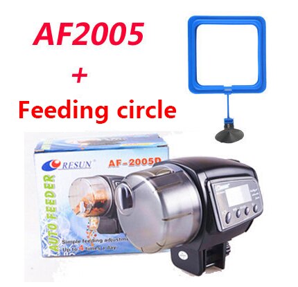 Aquarium 65Ml Automatische Vis Feeder Voor Aquarium Fish Tank Auto Feeders Met Timer Huisdier Voeden Dispenser Lcd Display Vis feeder: AF-2005  Feed circle