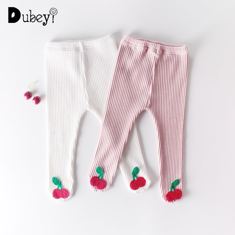 Katoen Geribbelde Panty Meisjes Kousen Leuke Cherry Panty Peuter Meisjes Panty Baby Meisje Stocking Peuter Knit Leggings Panty