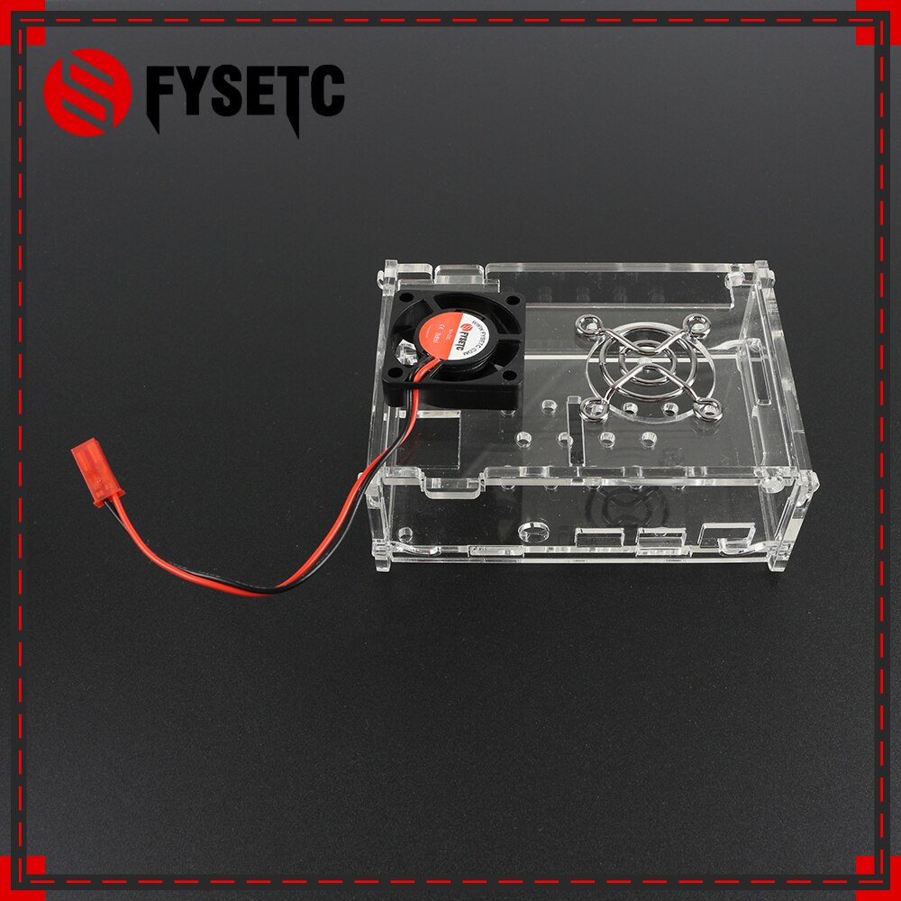 lampone pi 4 Caso Acrilico Trasparente Scatola di Borsette Supporto Ventola di Raffreddamento della CPU per lampone pi 4 Modello B