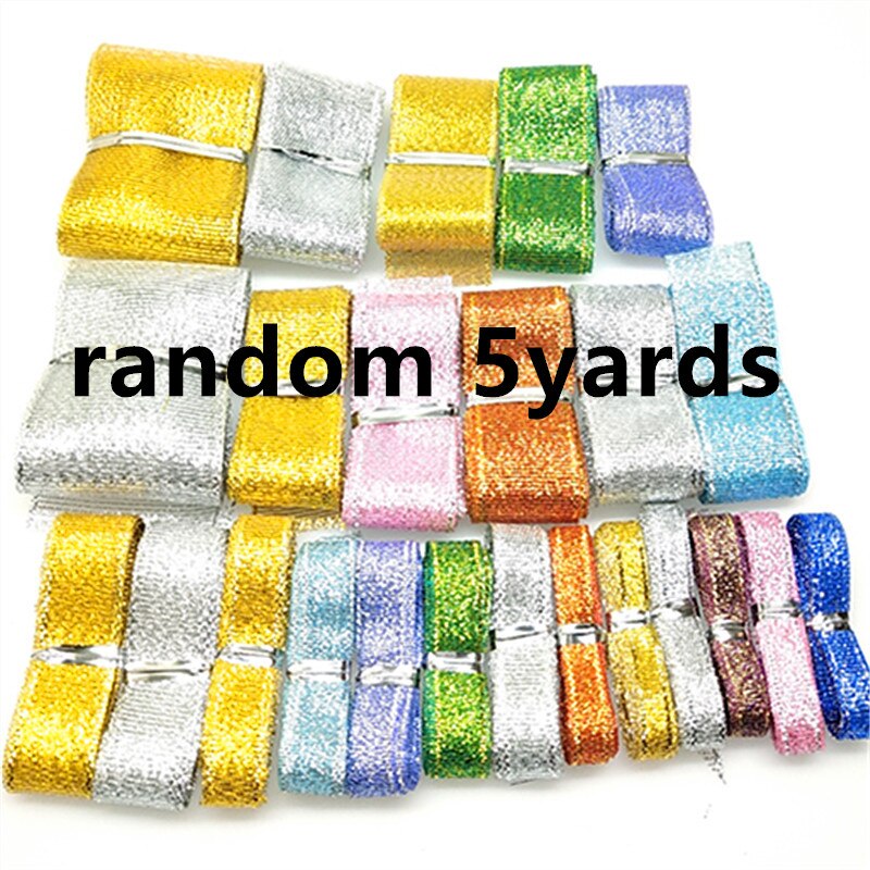 5Yards willekeurige mix size Kerst Lint Grosgrain Lint Haar Boog Bruiloft Kerst Decoratie Polyester Lint DIY Naaien: 2