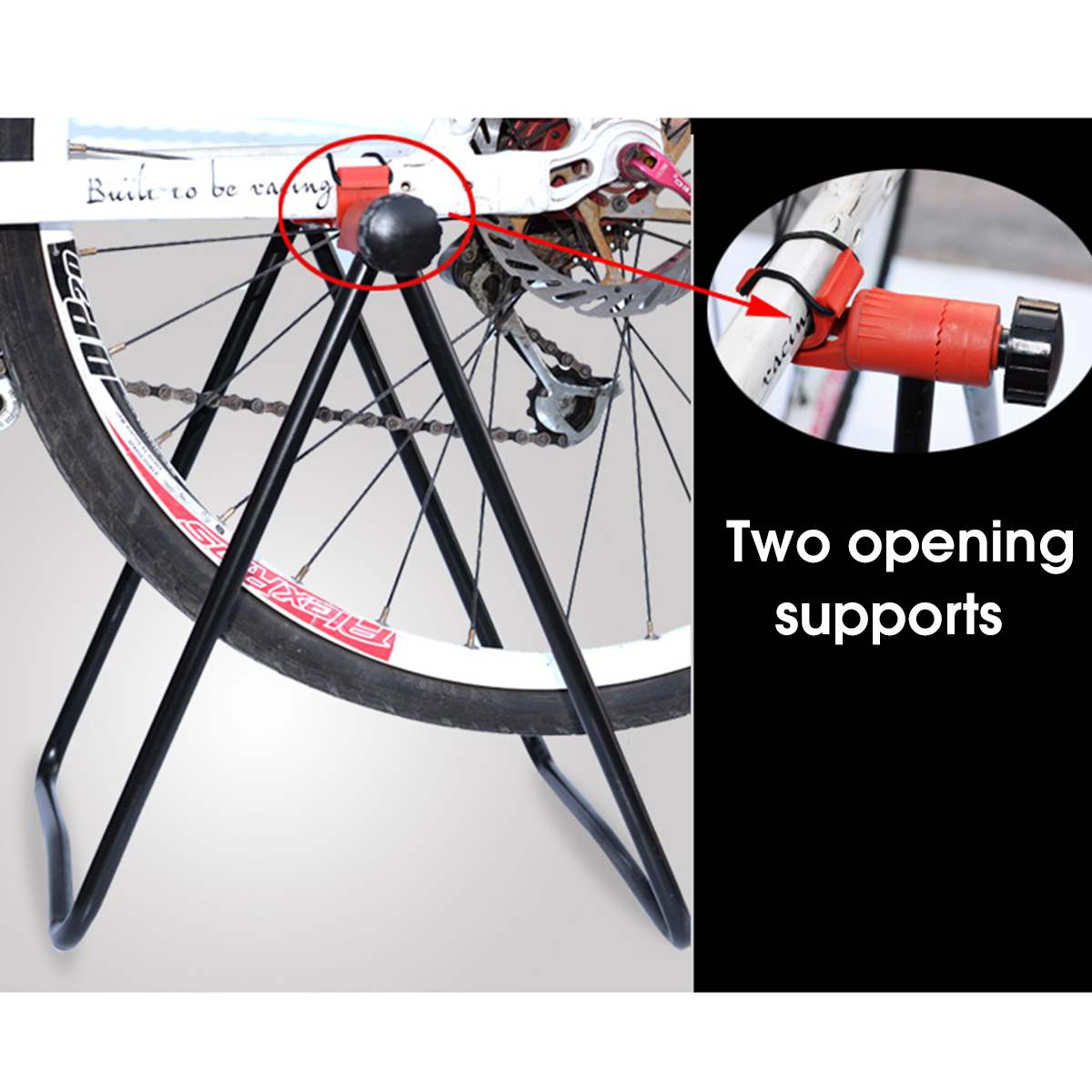 Steel Metal Adjustable Bike Hub U-shaped Repair Stand Mountain Bikes Support Rack Bicycle Accessories