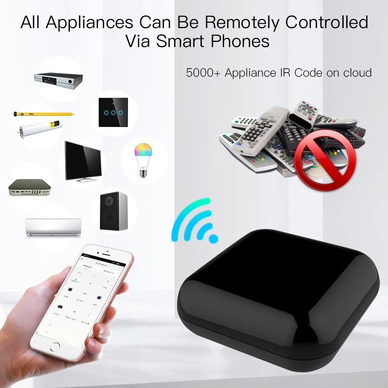 MOES Tuya WiFi IR RF remoto para aire acondicionado TV control remoto infrarrojo universal funciona con Alexa, Google Home