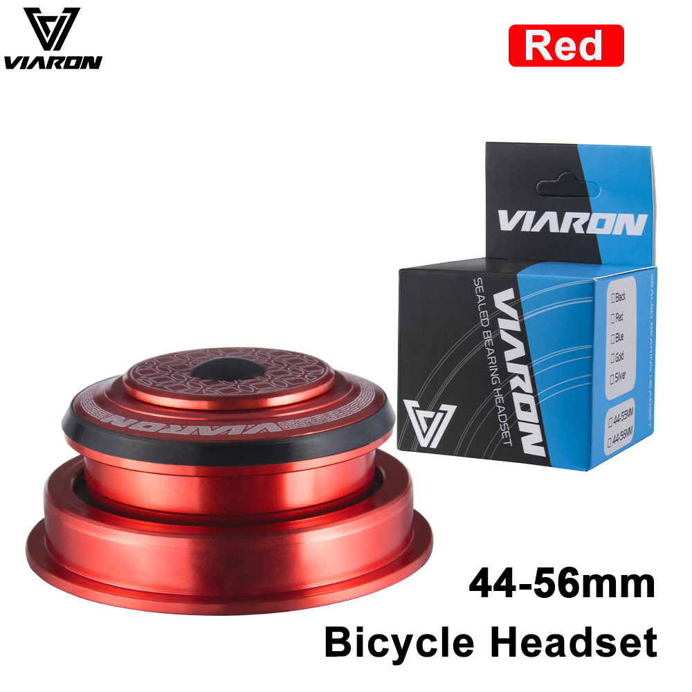 VIARON MTB Bicycle Headset 34/44/52/55/56mm CNC 1 1/8" 28.6 Spinal Canal/Straight Tube Fork Internal Mountain Road Bike Headset: plum