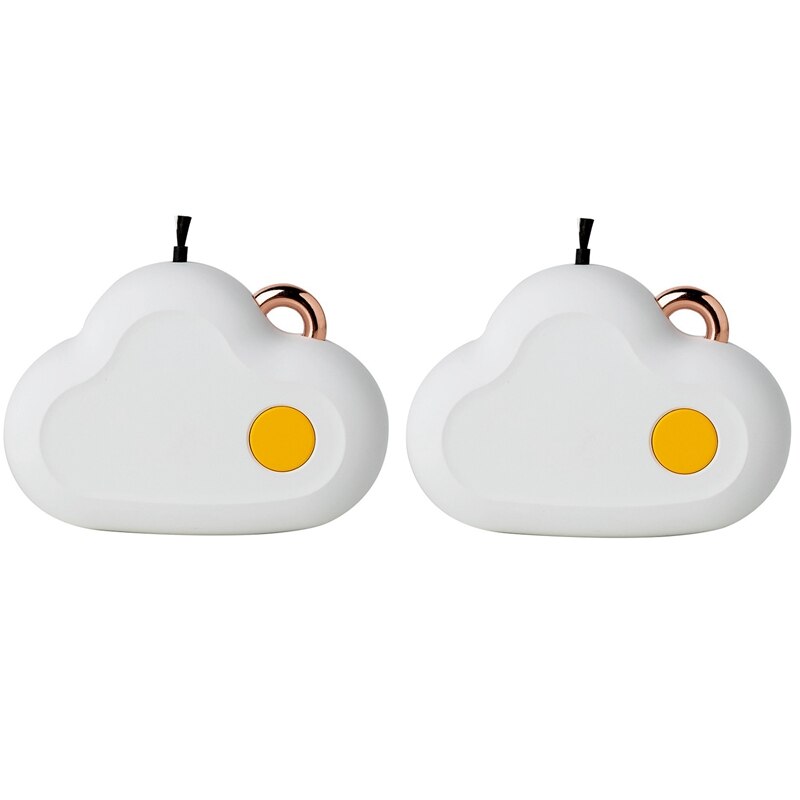 2Pack Mini Portable Air Purifier, Wearable Air Purifier Necklace USB Air Cleaner for Small Space Air Freshener: White