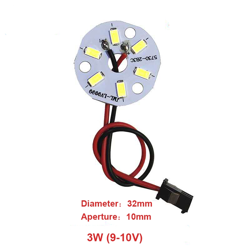 Ampoule de panneau lumineux de perle de lampe LED 5730SMD, source de lumière de transformation ronde, haute luminosité, mèche de tuile modifiée convaincue, 3-18W, 32-100mm: vert militaire / 1W