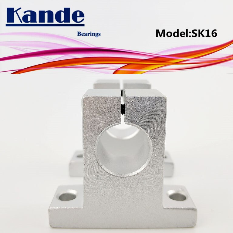 Rodamientos Kande 4 Uds SK16 16mm soporte de eje lineal para impresoras 3D deslizamiento SK16 16mm