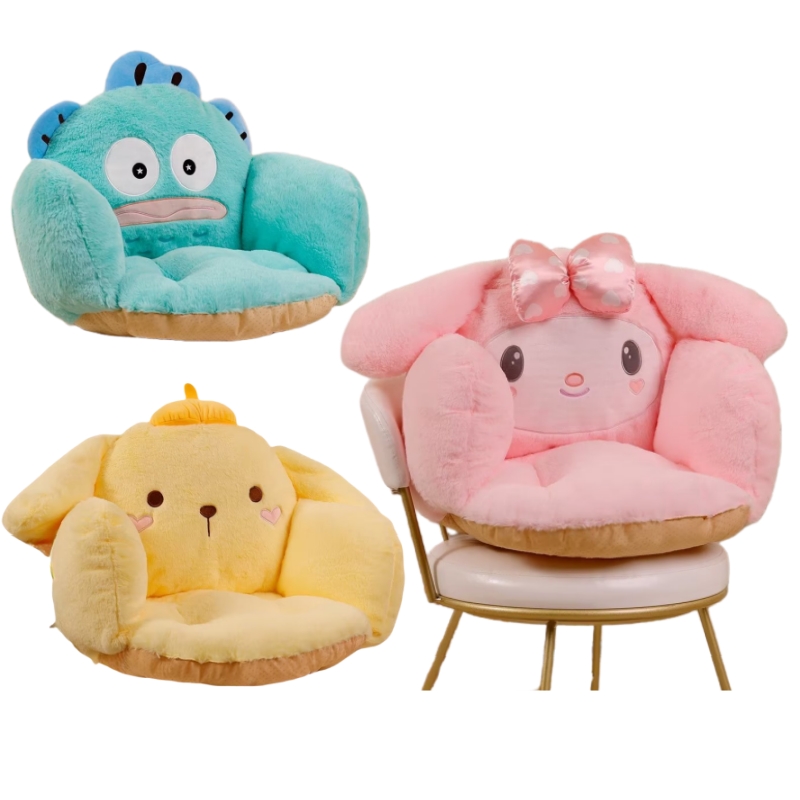 Sanrio süß meine Melodie Sitzkissen Pom Pom Purin Sitzkissen für Stuhl warmen Hintern Hangyodon Rücken kissen rutsch feste Wohnkultur