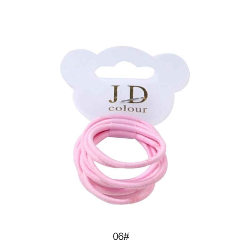 10 stuks/partij elastische haarband voor kinderen, scrunchy, kleine hoofddeksels, veelkleurige wegwerpbare rubberen band, kledingaccessoires: 06