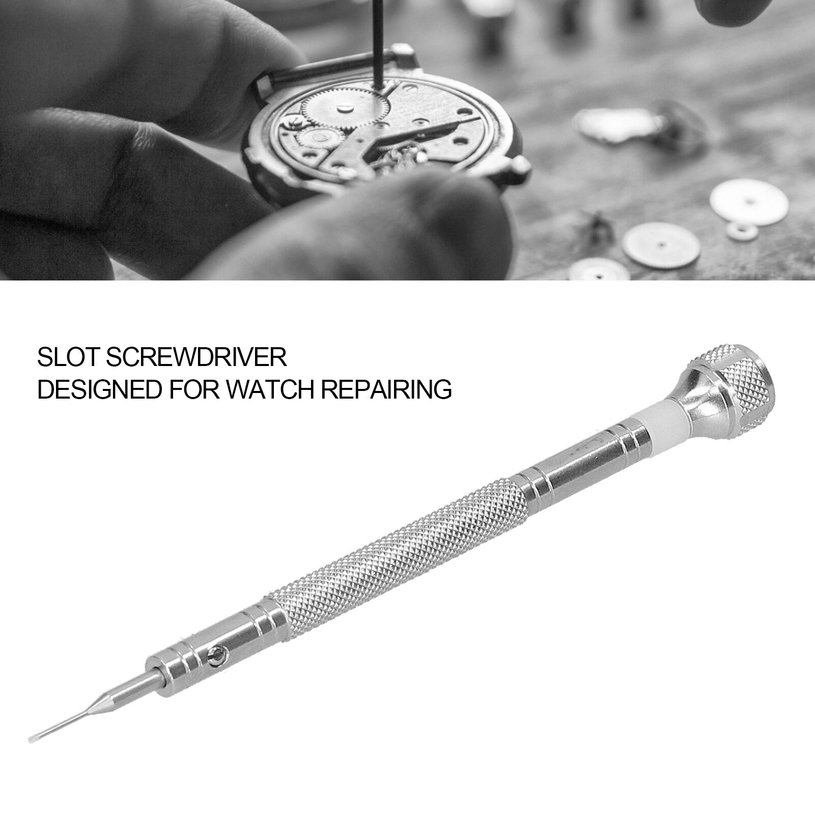 1pc 0.6-2.0mm spårs skruvmejsel rostfritt stål exakt rakt spår skruvmejsel klocka smycken reparation urmakare juvelerare