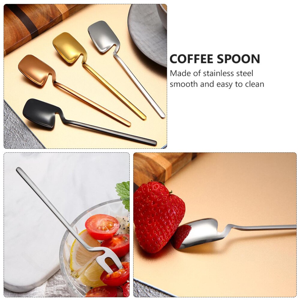 8 sztuk ze stali nierdzewnej widelce deserowe łyżki robić mieszania kawy (różne kolory)